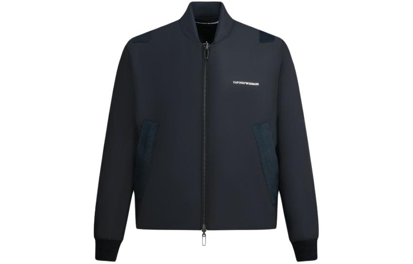 Details for EMPORIO ARMANI FW23 Jaket Hangat Warna Solid dengan Kolar Berdiri dan Zipper. 6R1B84-1NHMZ-06D9