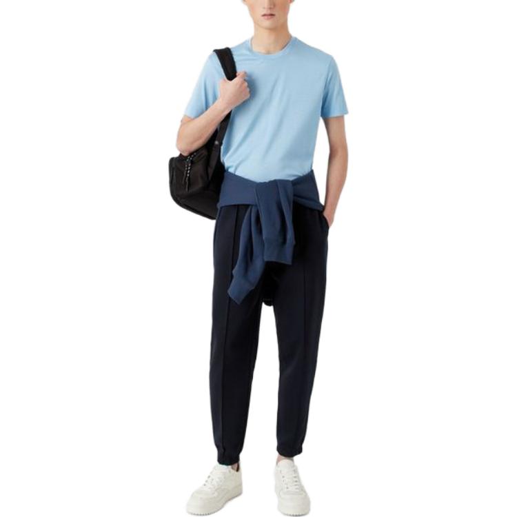 Lookbook Emporio Armani FW23 海軍藍針織慢跑長褲 3R1PE7-1JRHZ-0920