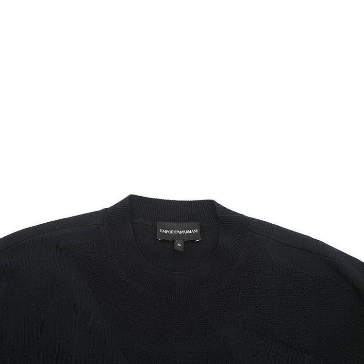 Purchase EMPORIO ARMANI FW23 深藍色純色針織套頭毛衣 6R1MX4-1MFVZ-F936