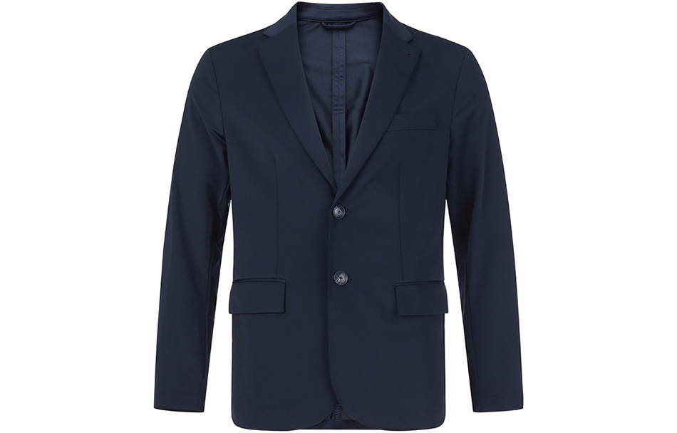Emporio Armani FW23  Solid Single-Breasted Navy Blue Blazer Jacket. 6R1GQ3-1JNYZ-0920