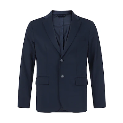 Emporio Armani FW23 Solid Single-Breasted Navy Blue Blazer Jacket. 6R1GQ3-1JNYZ-0920