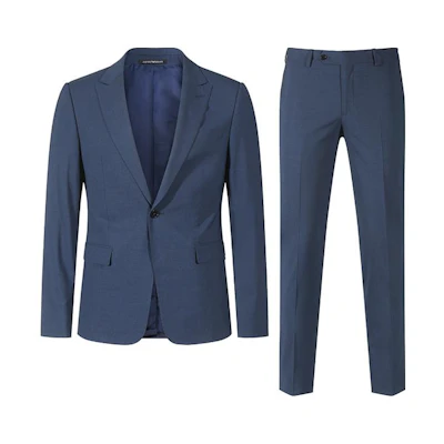 EMPORIO ARMANI FW23 Solid Single-Button Long Sleeve Suit - Dark Blue D41VD6-01506-918