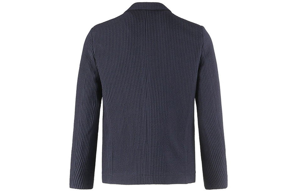 Lookbook 엠포리오 아르마니 FW23 솔리드 텍스처 스트라이프 블레이저 - 네이비 블루 H41G62-E1070-920