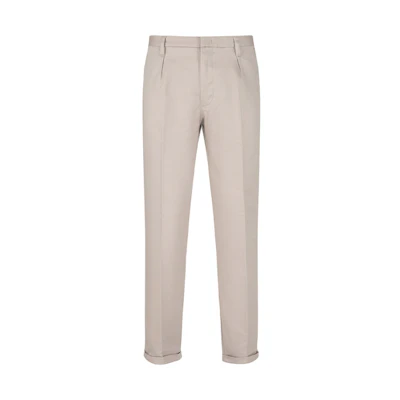 EMPORIO ARMANI FW23 Straight-Leg Casual Pants Beige 8N1PF4-1NMMZ-0135
