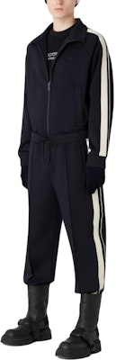 Emporio Armani FW23 Striped Knit Drawstring Sweatpants Black. 6R1PQ31JHQZ0999 Lookbook Emporio Armani FW23 Striped Knit Drawstring Sweatpants Black. 6R1PQ31JHQZ0999