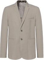 EMPORIO ARMANI FW23 Textured Woven Pinstripe Blazer Light Linen Color H41G62-E1070-112 EMPORIO ARMANI FW23 Textured Woven Pinstripe Blazer Light Linen Color H41G62-E1070-112