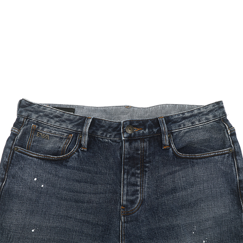 Details for EMPORIO ARMANI FW23 水洗复古直筒牛仔裤 蓝色带拉链口袋 6R1J75-1DMXZ-0942