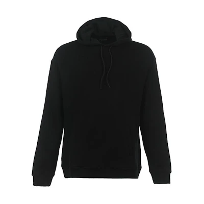 Emporio Armani FW23 Black Casual Oversized Pullover Hoodie 6R1M7U-1J7DZ-0999