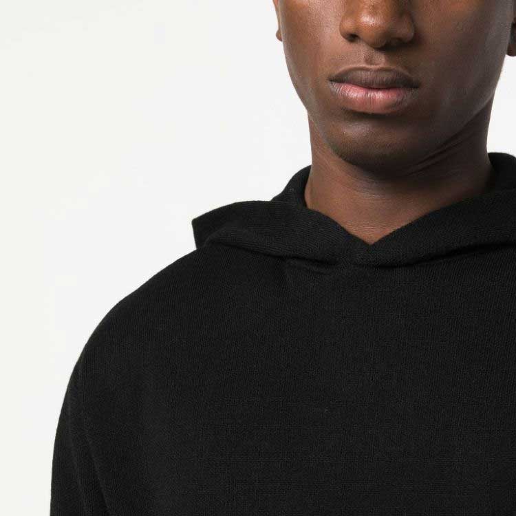 Emporio Armani FW23 Black Hoodie with Logo Print for Men 6R1MX7-1MNBZ- F016 圖 6