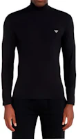 Emporio Armani FW23 Black Logo Print High Neck Long Sleeve Sweatshirt 112009-3F511-00020 Emporio Armani FW23 Black Logo Print High Neck Long Sleeve Sweatshirt 112009-3F511-00020