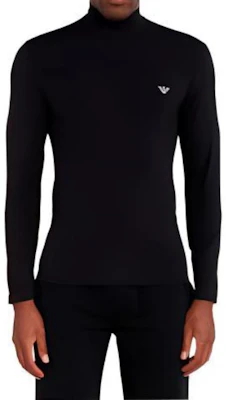 Emporio Armani FW23 黑色高领长袖Logo印花卫衣 112009-3F511-00020 Order Emporio Armani FW23 黑色高领长袖Logo印花卫衣 112009-3F511-00020