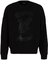 Emporio Armani FW23 Black Rhinestone Logo Crewneck Sweatshirt 3D1MDU-1JHSZ-0999 Emporio Armani FW23 Black Rhinestone Logo Crewneck Sweatshirt 3D1MDU-1JHSZ-0999