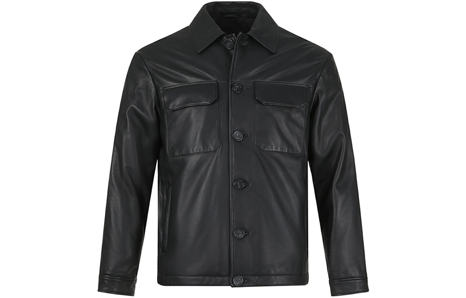 Emporio Armani FW23 Black Single-Breasted Long-Sleeve Jacket H41R80-E1P80-999