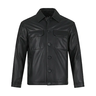 Emporio Armani FW23 Black Single-Breasted Long-Sleeve Jacket H41R80-E1P80-999