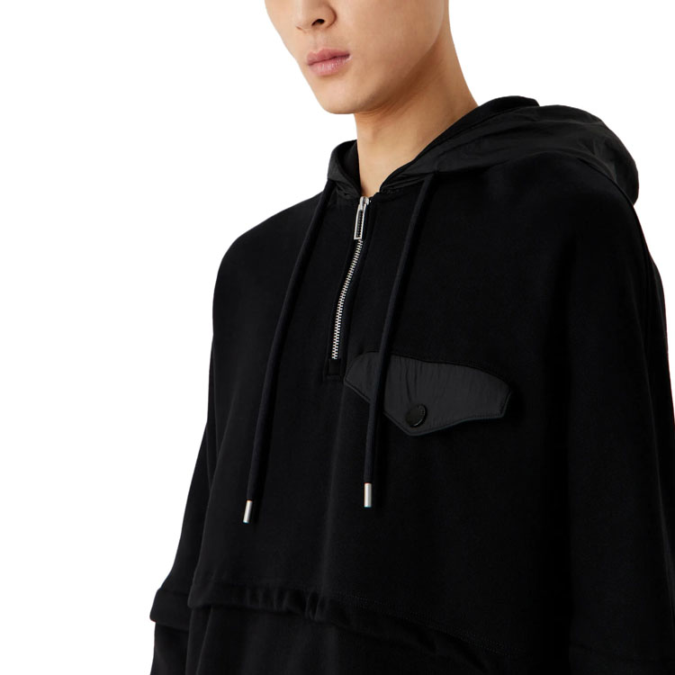 Emporio Armani FW23 Black Solid Knit Zip-Up Hoodie 6R1MBV-1JWPZ-10999 圖 6