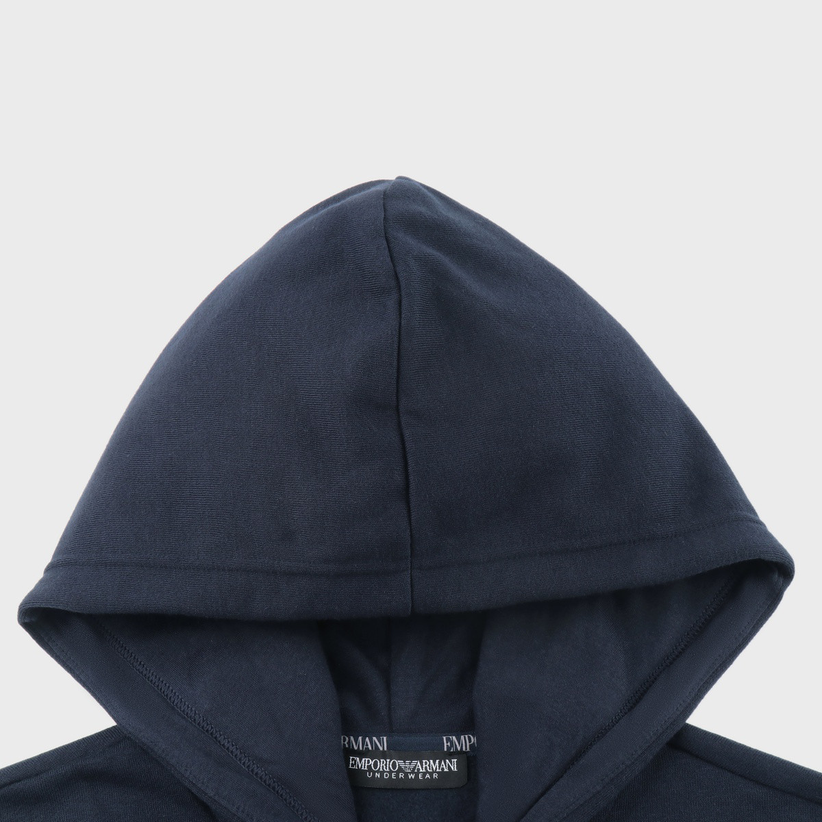 Details for Emporio Armani FW23 黑色拉鏈連帽衫帶標誌印花 111784-3F571-00020