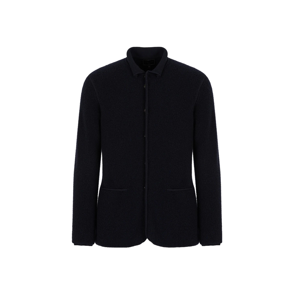 Emporio Armani FW23 Classic Single-Breasted Jacket Black 8NSG05S-M38Z1-UBSG