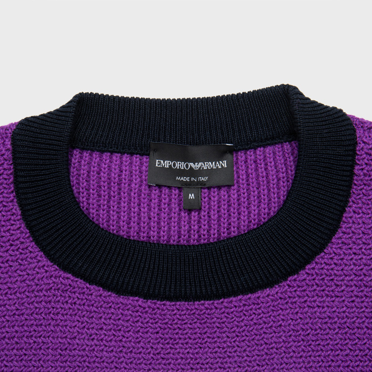 EMPORIO ARMANI FW23 Colorblock Logo Crewneck Knit Sweater Men Multicolor 6R1MY8-1MF7Z-0922 圖 5