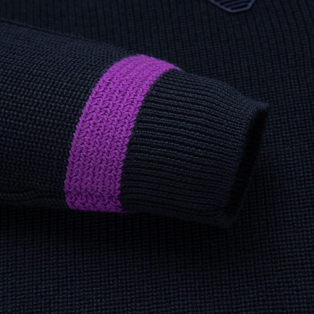 EMPORIO ARMANI FW23 Colorblock Logo Crewneck Knit Sweater Men Multicolor 6R1MY8-1MF7Z-0922 圖 6