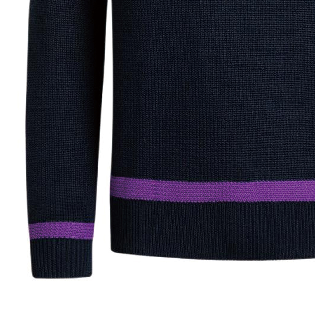 EMPORIO ARMANI FW23 Colorblock Logo Crewneck Knit Sweater Men Multicolor 6R1MY8-1MF7Z-0922 圖 9