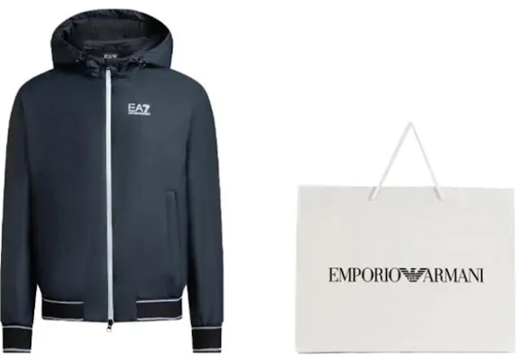 EMPORIO ARMANI FW23 EA7 標誌印花黑色男士休閒外套 6RPB08-PN27Z-1200 10