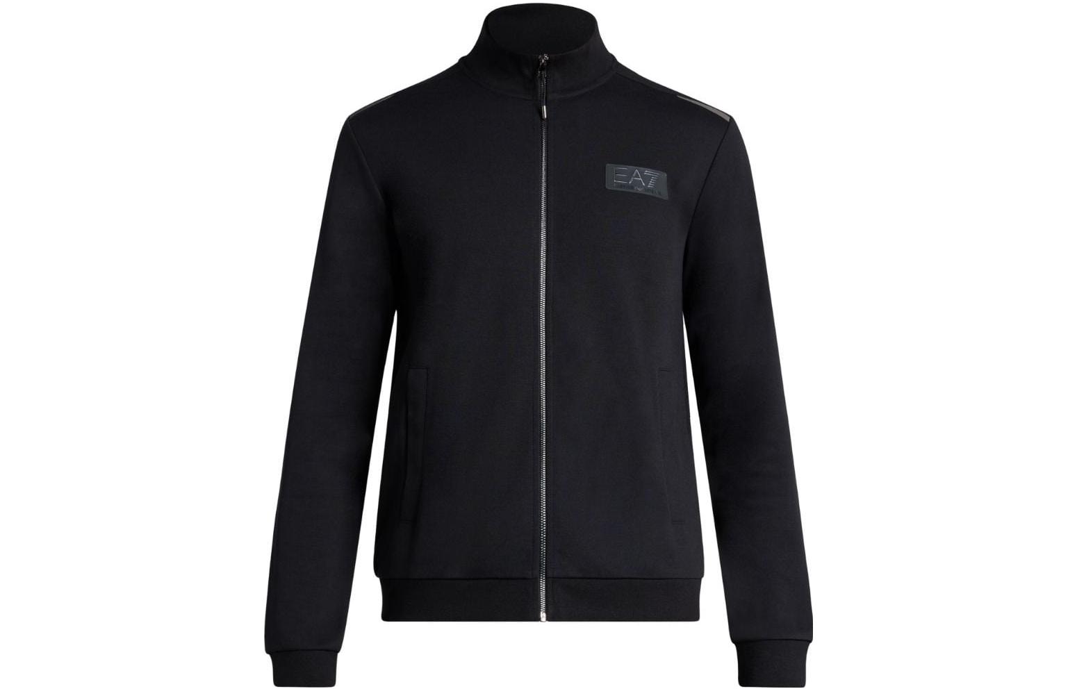 Emporio Armani FW23 EA7 Logo Print Black Zip-Up Casual Jacket 6RPM83-PJARZ-1200