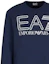 Shop Emporio Armani FW23 EA7 Navy Blue Logo Print Crewneck Sweatshirt 6RPM08-PJSHZ-1554