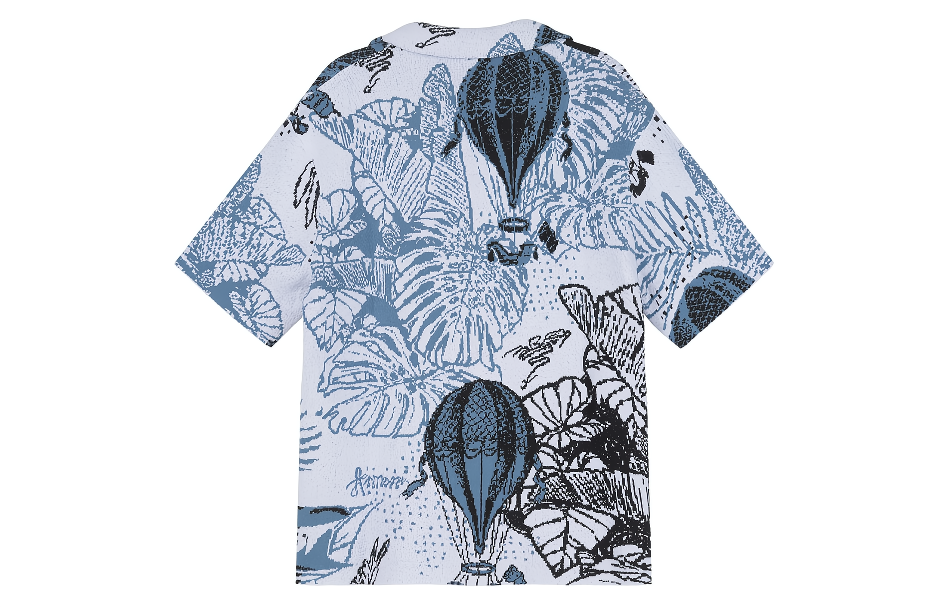 Lookbook Kemeja Kasual Lengan Pendek Pria EMPORIO ARMANI FW23 Motif Bunga. 6R1CV5-1M40Z-F116