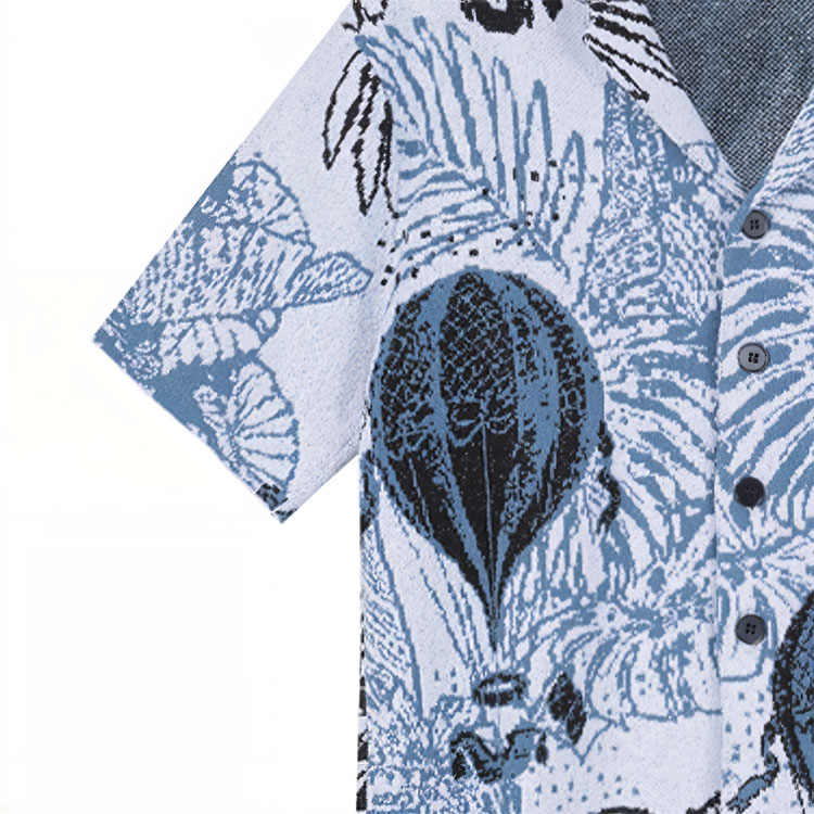 Purchase Kemeja Kasual Lengan Pendek Pria EMPORIO ARMANI FW23 Motif Bunga. 6R1CV5-1M40Z-F116