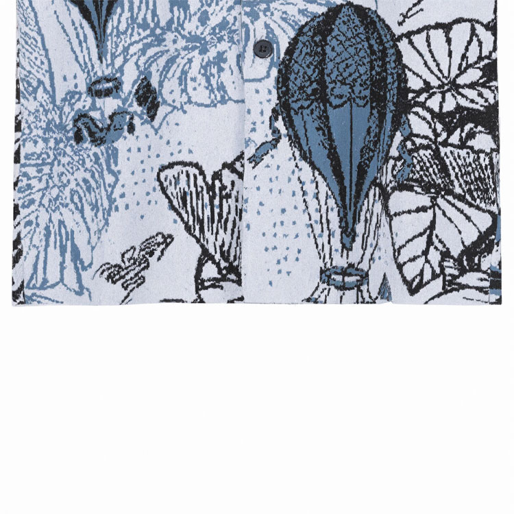 Details for Kemeja Kasual Lengan Pendek Pria EMPORIO ARMANI FW23 Motif Bunga. 6R1CV5-1M40Z-F116