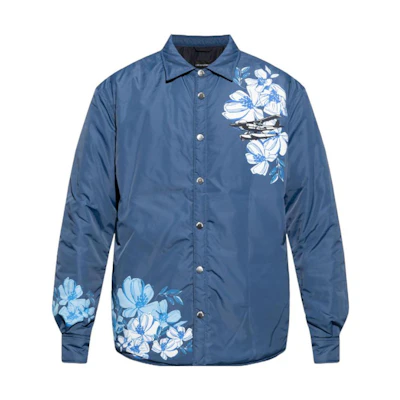 Emporio Armani FW23 Floral Single-Breasted Casual Jacket Men’s Blue 6R1B8P-1NZ6Z-0922