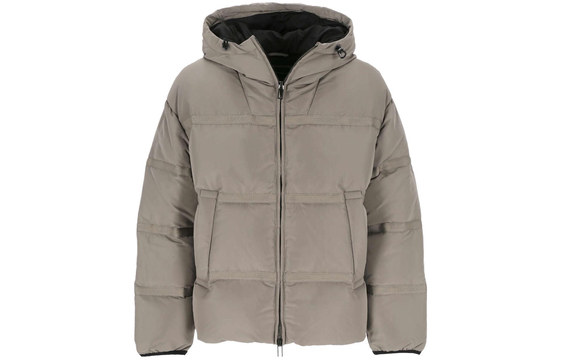 Emporio Armani FW23 Gray Solid Zip-Up Hoodie Jacket 6R1B90-1NCFZ-0643