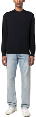EMPORIO ARMANI FW23 Sweater Pria Rajut Motif Herringbone Biru 6R1MX9-1MCWZ-F979 Lookbook EMPORIO ARMANI FW23 Sweater Pria Rajut Motif Herringbone Biru 6R1MX9-1MCWZ-F979