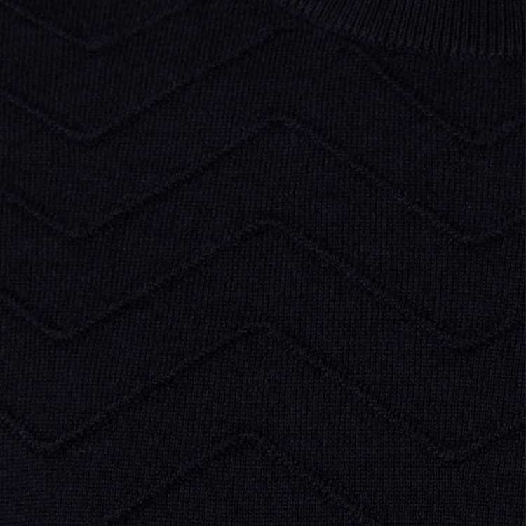 Details for EMPORIO ARMANI FW23 Sweater Pria Rajut Motif Herringbone Biru 6R1MX9-1MCWZ-F979