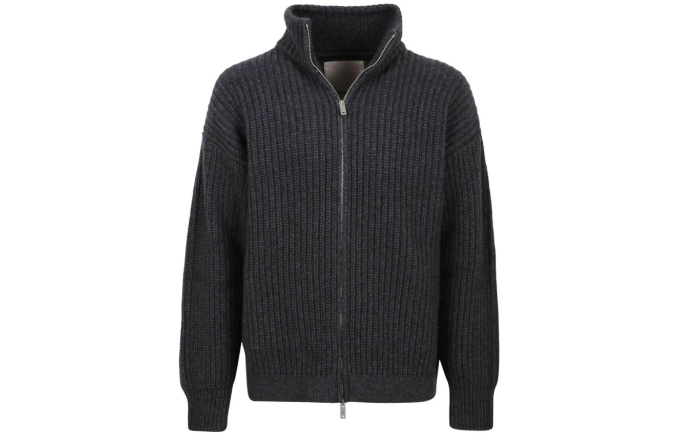 Emporio Armani FW23 High-Neck Zip Jacket Gray 6R1BZ1-1M6PZ-09A9