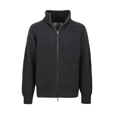 Emporio Armani FW23 High-Neck Zip Jacket Gray 6R1BZ1-1M6PZ-09A9