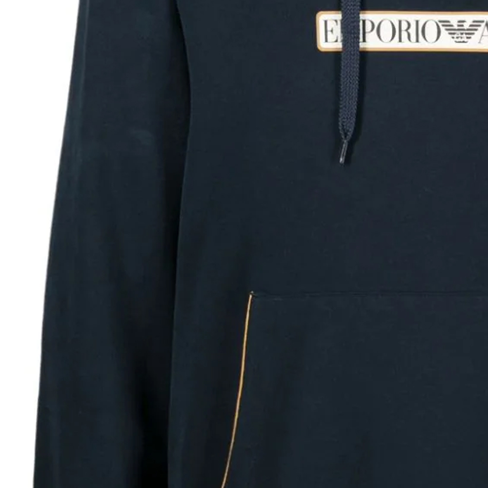 Sizing Hoodie Emporio Armani FW23 dengan Logo Huruf dan Rekaan Pullover 112052-3F573-00135