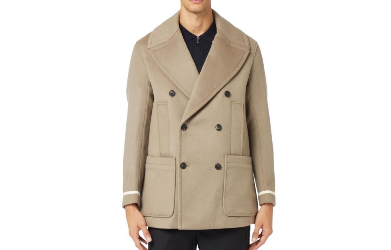 Emporio Armani FW23 Khaki Double-Breasted Casual Jacket 6R1B91-1NMYZ-0144