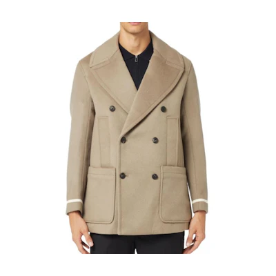 Emporio Armani FW23 Khaki Double-Breasted Casual Jacket 6R1B91-1NMYZ-0144