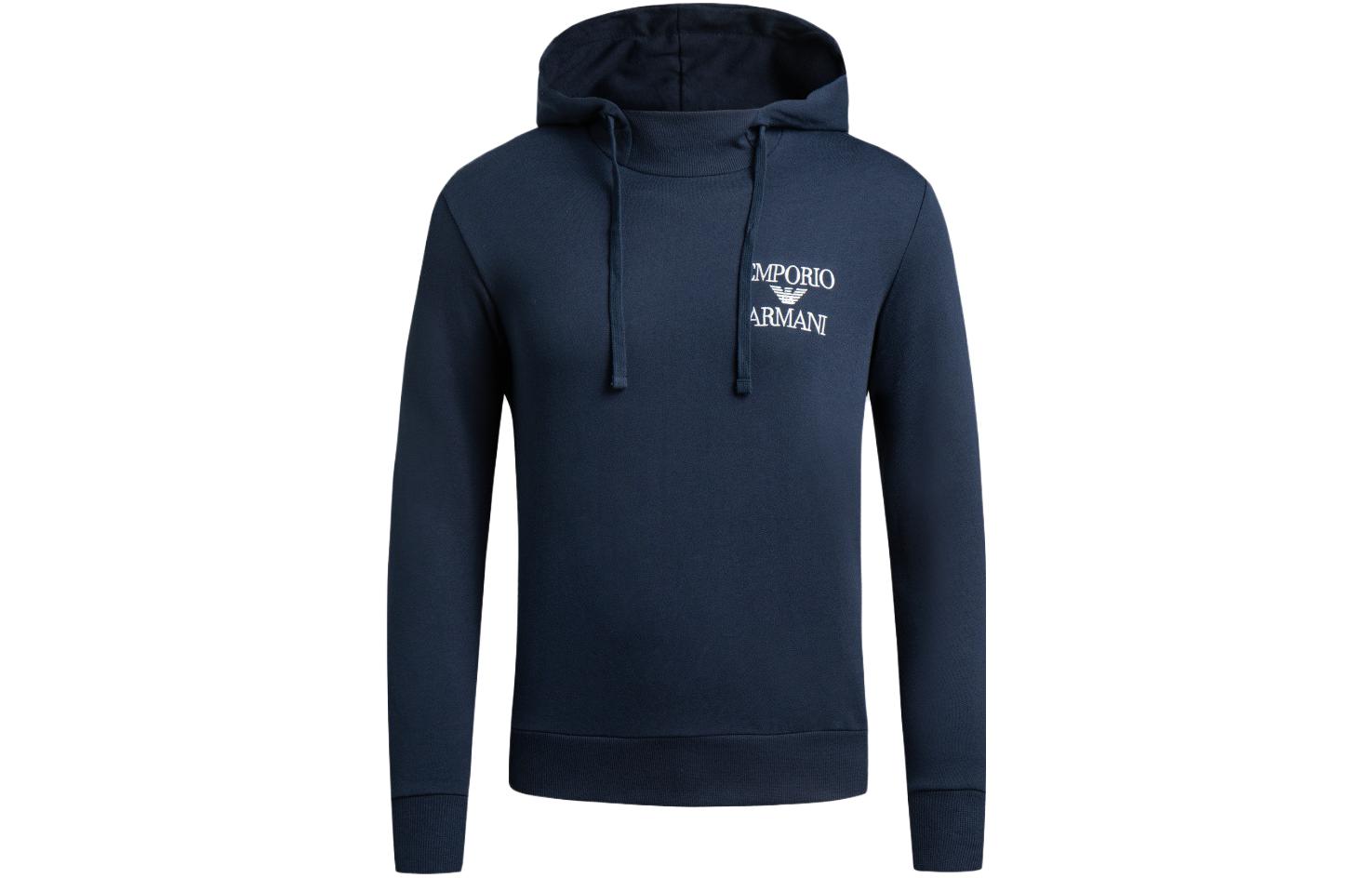 Emporio Armani FW23 Logo Print Drawstring Hoodie Long Sleeve Sweatshirt 112052-3F571-00135 圖 2