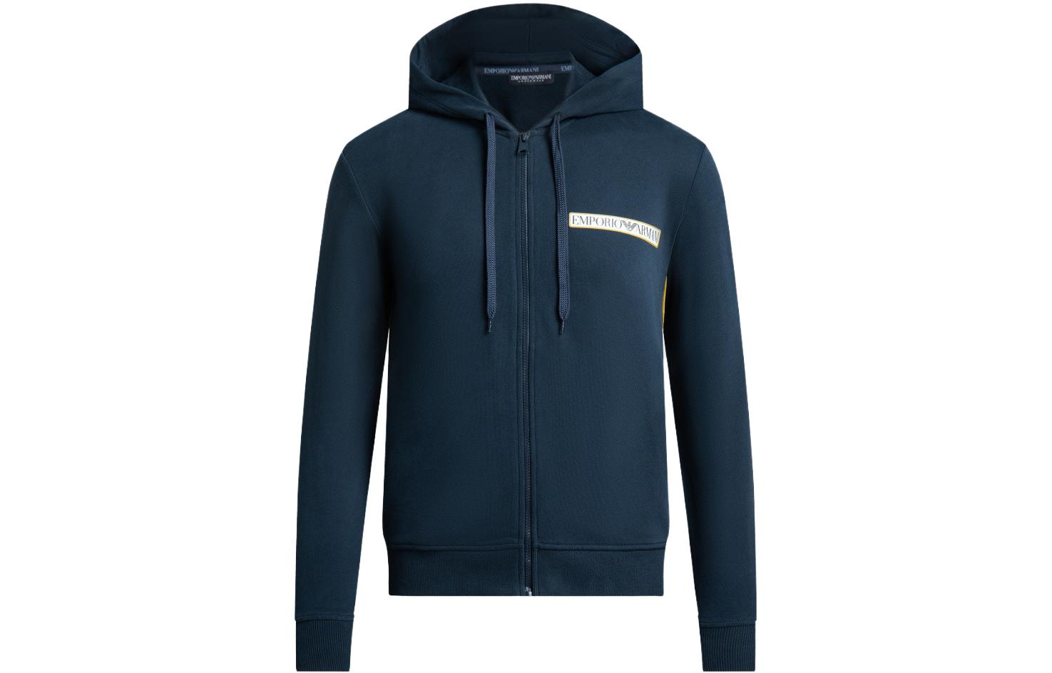 Emporio Armani FW23 Logo Print Zip-Up Hoodie Jacket 112053-3F573-00135