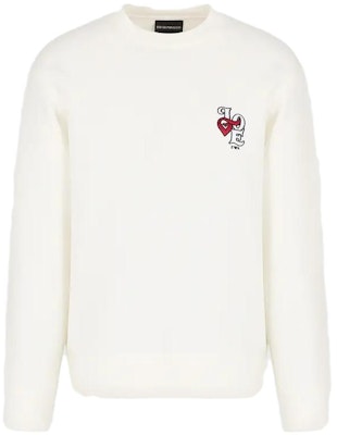 EMPORIO ARMANI 2023秋冬爱心标志宽松版圆领卫衣 白色 6R1MF3-1JHSZ-0101 Buy EMPORIO ARMANI 2023秋冬爱心标志宽松版圆领卫衣 白色 6R1MF3-1JHSZ-0101