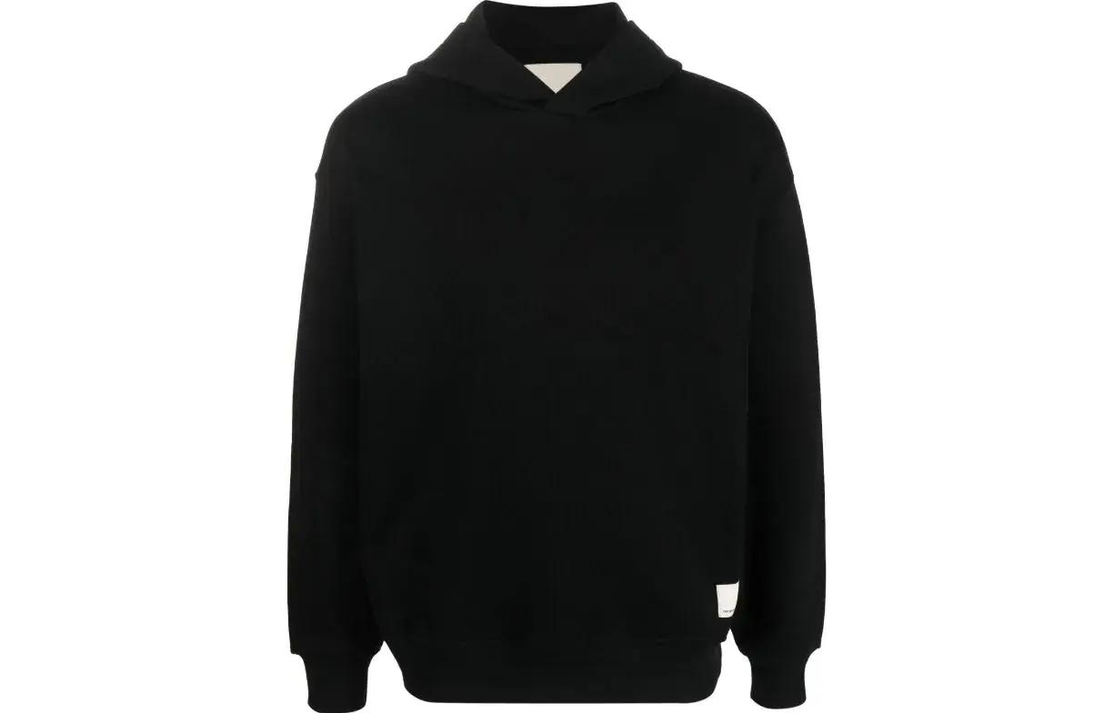 Emporio Armani FW23 Plain Black Pullover Hoodie Men’s Casual Wear 8N1MM2-1JFHZ-0095