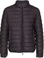 Emporio Armani FW23 Quilted Slim-Fit High-Neck Jacket Geometric Print Gray 3D1B7Q-1J9BZ-F048 Emporio Armani FW23 Quilted Slim-Fit High-Neck Jacket Geometric Print Gray 3D1B7Q-1J9BZ-F048