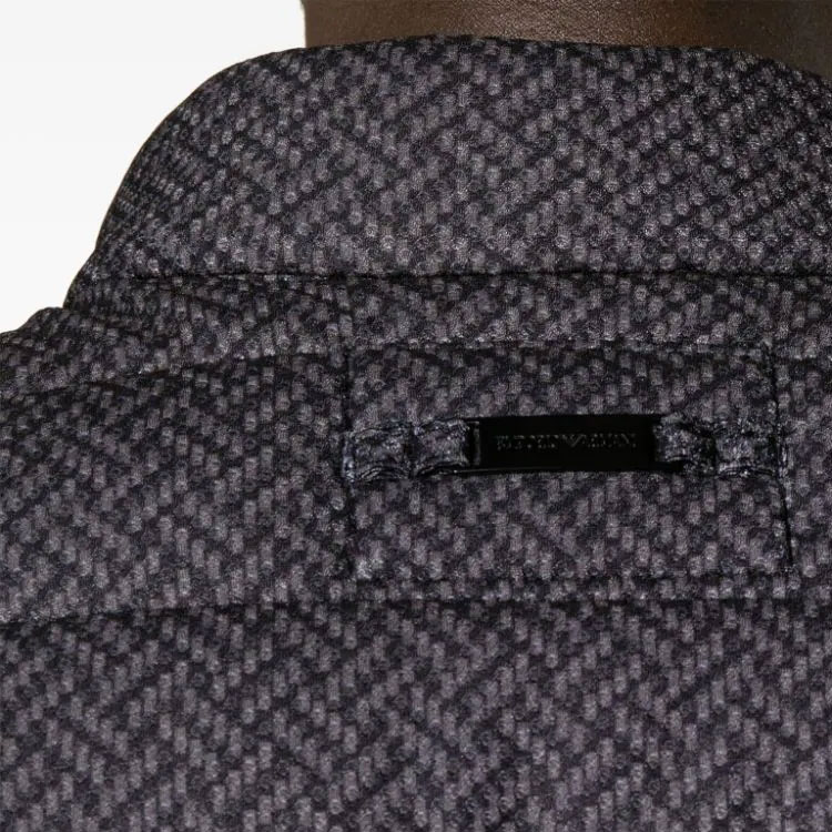 Details for Emporio Armani FW23灰色几何印花修身保暖高领夹克 3D1B7Q-1J9BZ-F048