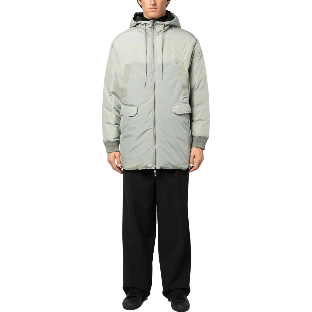 Lookbook Chaqueta Reversible con Capucha Emporio Armani FW23 Hombre - Verde Claro. 6R1L95-1NHMZ-06D9