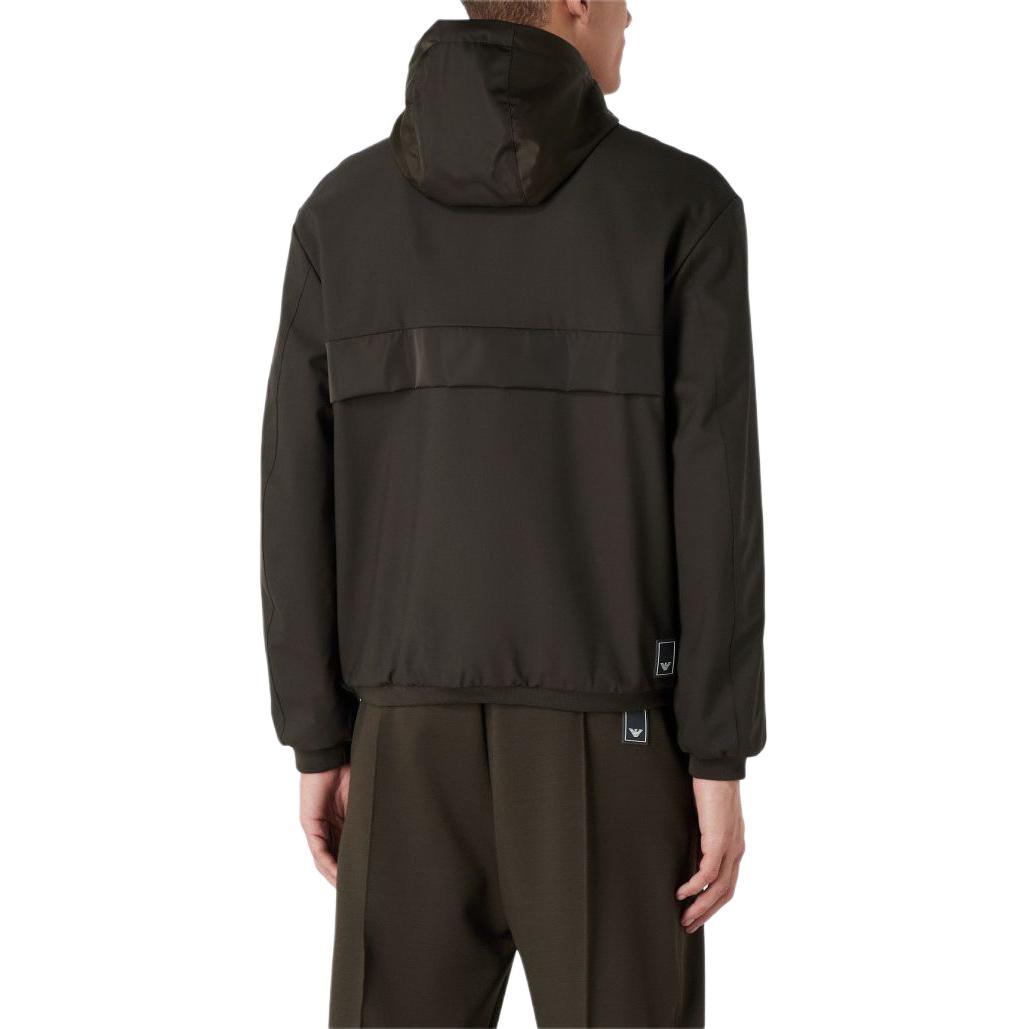 Emporio Armani FW23 Reversible Solid Color Hooded Jacket Men’s Army Green. 6R1B86-1NIDZ-0583 圖 6
