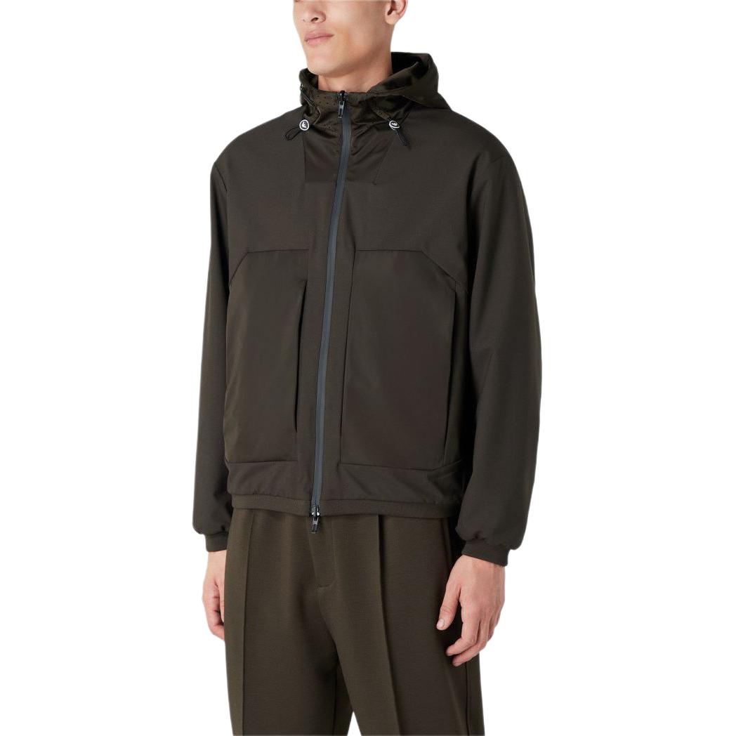 Emporio Armani FW23 Reversible Solid Color Hooded Jacket Men’s Army Green. 6R1B86-1NIDZ-0583 圖 7