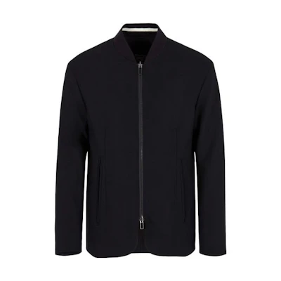 Emporio Armani FW23 Reversible Solid Color Zip-Up Jacket 6R1G74-1NFVZ-0920