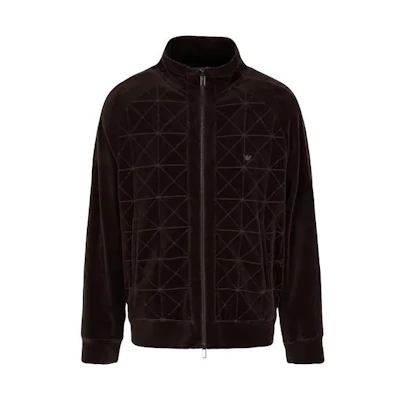 Emporio Armani FW23 Solid Color Zip-Up Jacket Brown 6R1MG3-1JJWZ1-05D1